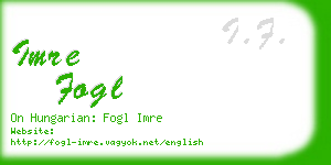 imre fogl business card